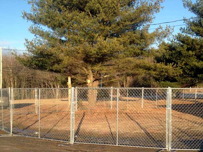 Temporary fence installation for the Southeastern Massachusetts area.