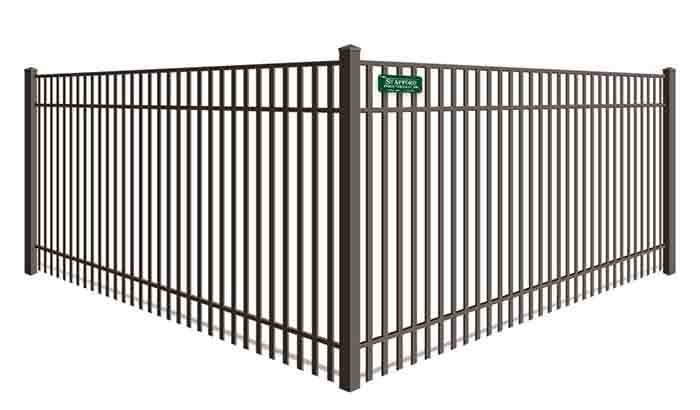 Double Picket Aluminum Fence with Flat Top Fence Company in Southeastern Massachusetts