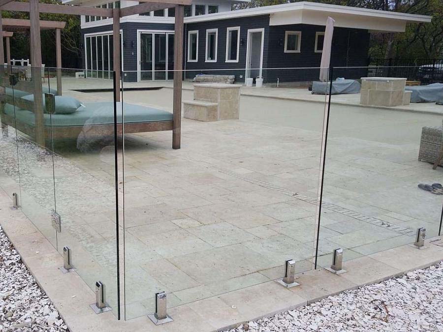 Photo of a glass fence from a Kingston MA fence company