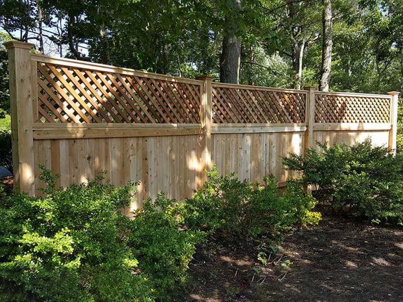 Photo of a decorative wood fence from a Kingston MA fence company
