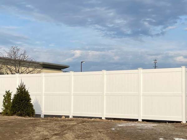 Photo of white vinyl fence in Kingston MA