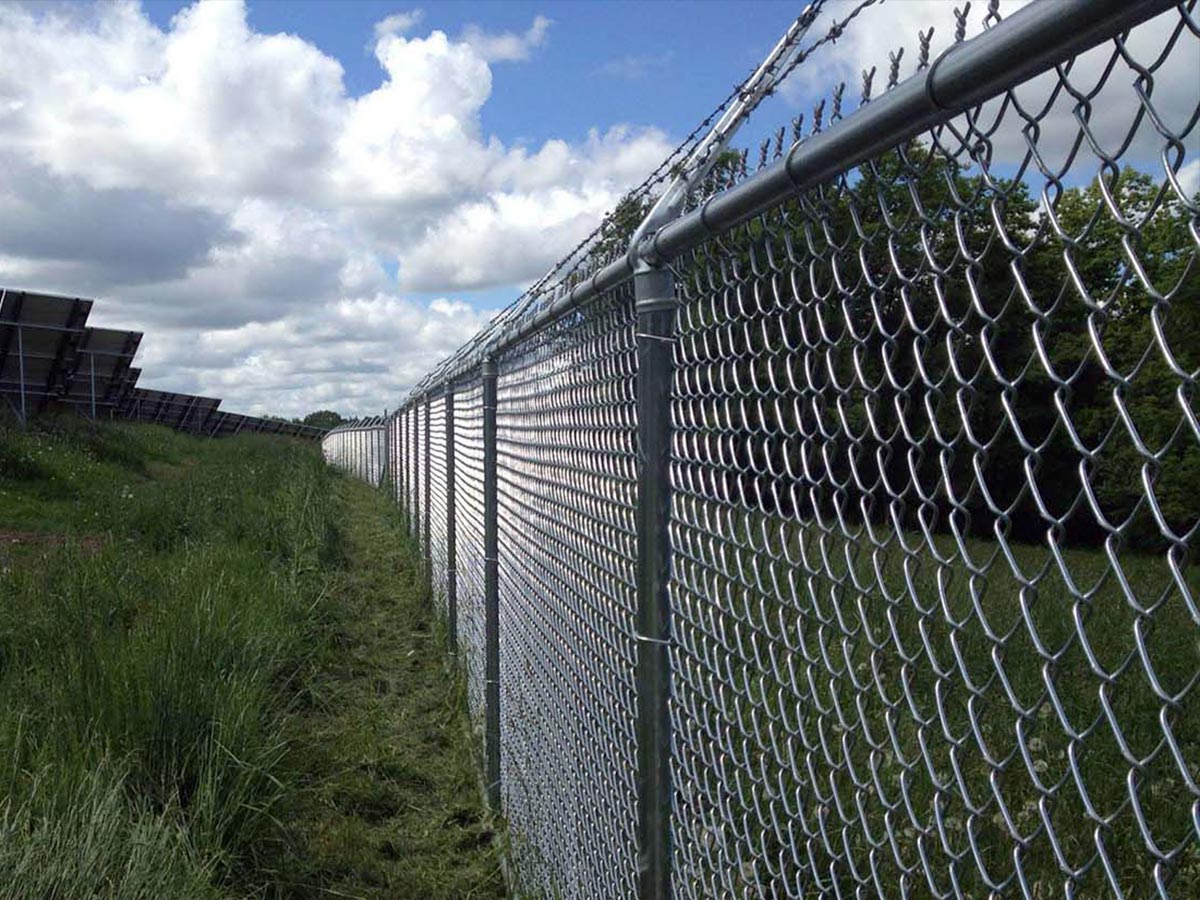 Commercial Chain Link boundary fencing in Kingston Massachusetts