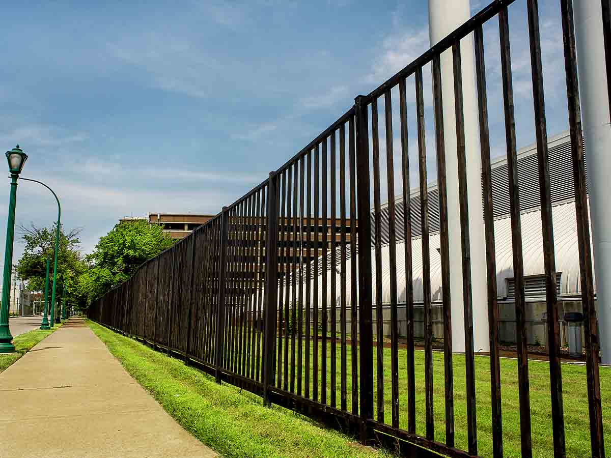 Commercial Ornamental Steel security fencing in Kingston Massachusetts