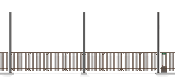 Automated Metal Vertical gate  Lift in closed position